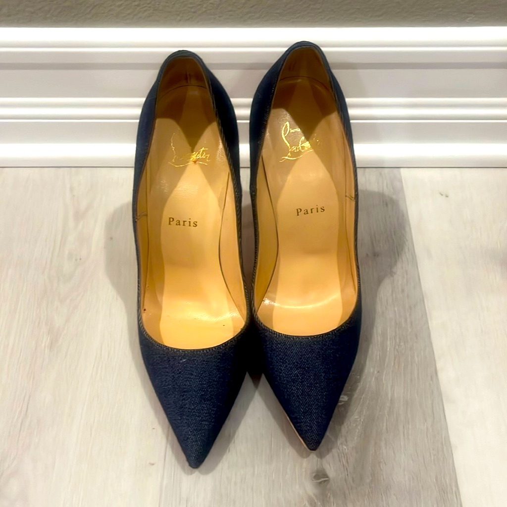 Christian Louboutin So Kate Denim Patent